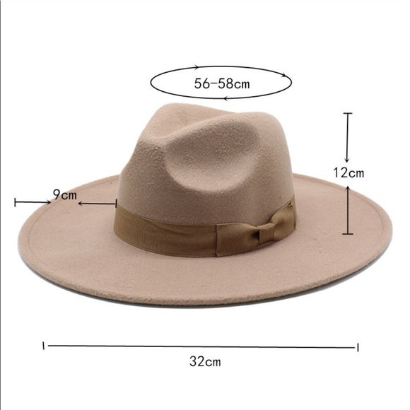 Navy Blue Fedora wide brim ribbon adjustable hat - Picture 15 of 15